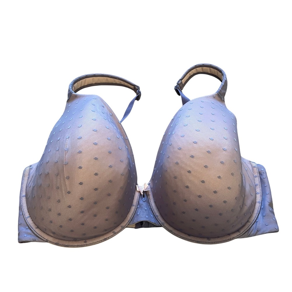 Cacique Intuition Full Coverage Swiss Dot Underwire Bra Lavender 40F